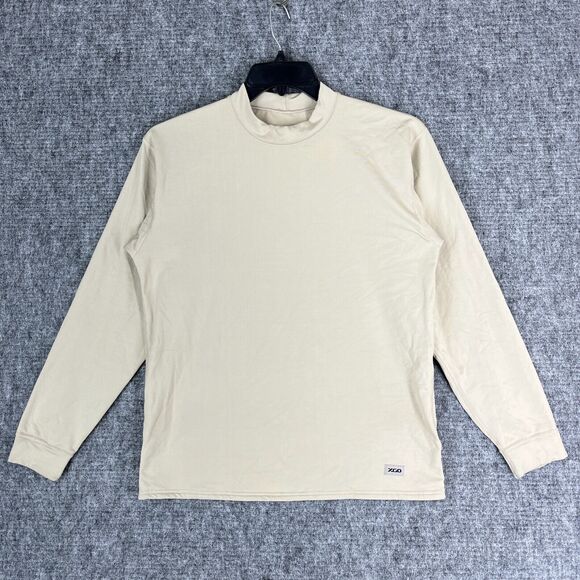 XGO Shirt Medium Mens Tan Crew-Neck Made USA Base‎ layer Acclimate Dry Outdoor - Picture 1 of 11